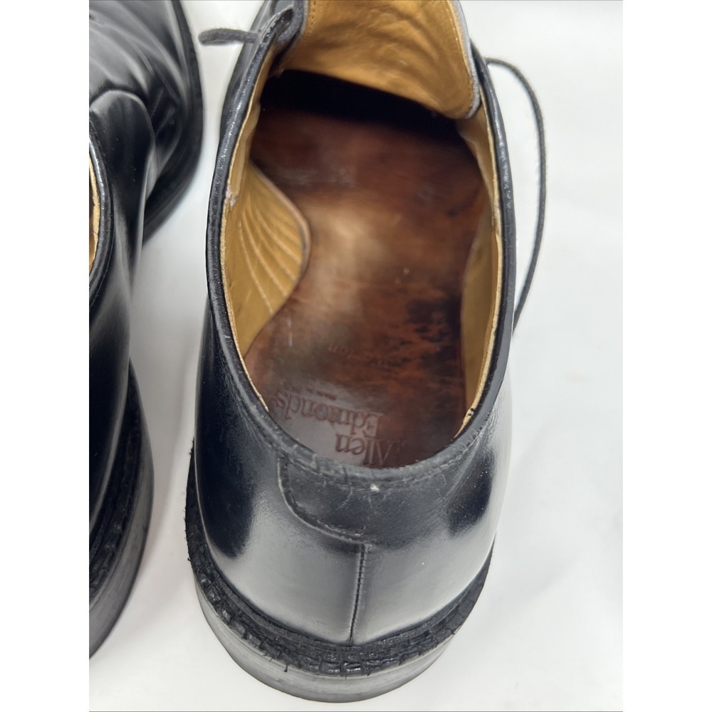 Allen Edmonds Warton Derby Oxford Black Leather Size 11 Dainite Soles - Picture 10 of 15